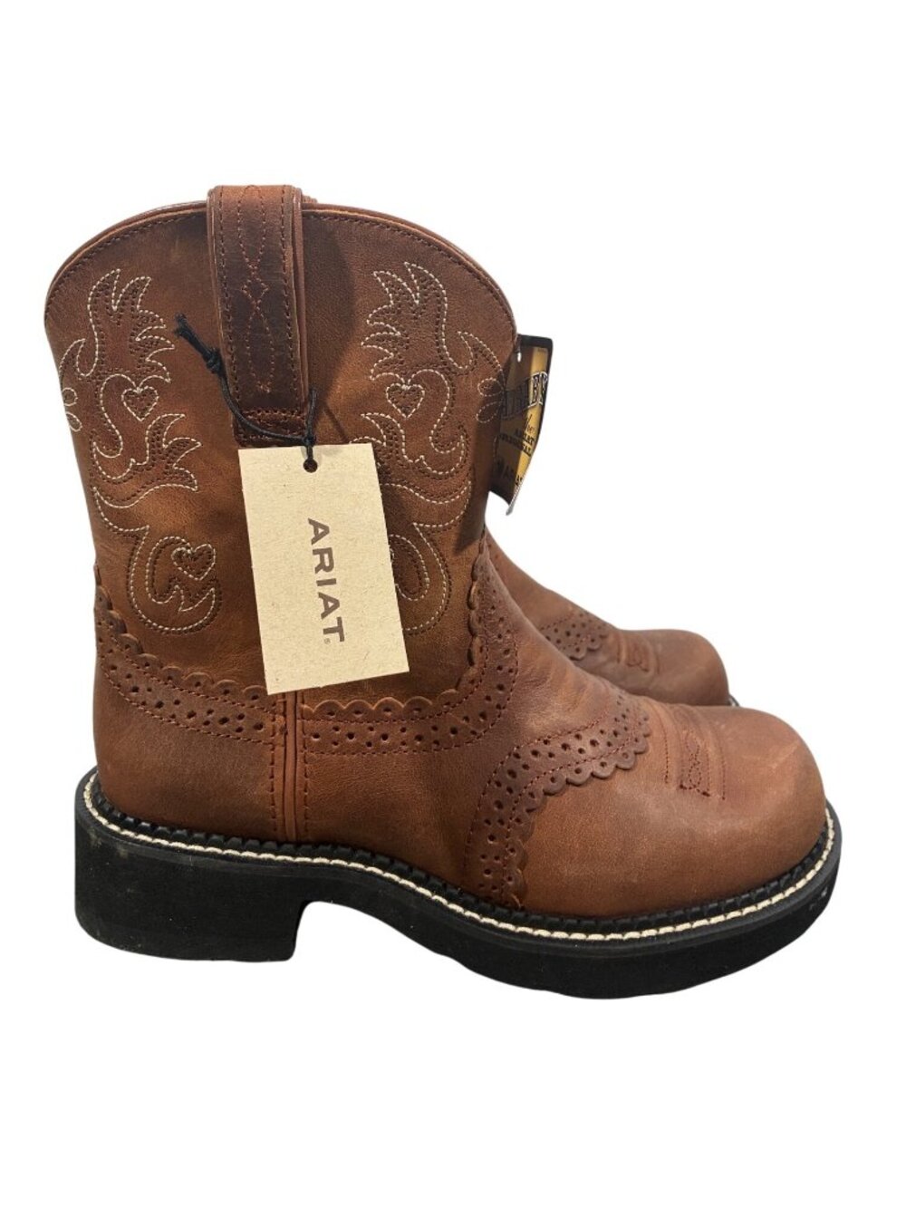 Ariat Fatbaby Saddle Russet Rebel Western Boots Size 6.5B Leather Upper Comfort